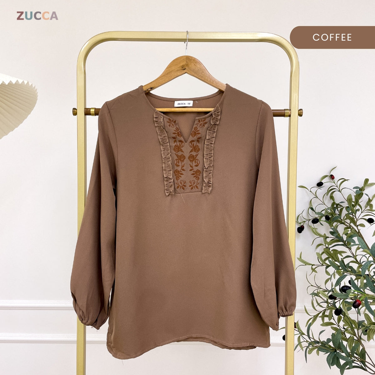 ZUCCA CHARLOTTE KASUAL MUSLIMAH BLOUSE MODEST WEAR - MA114