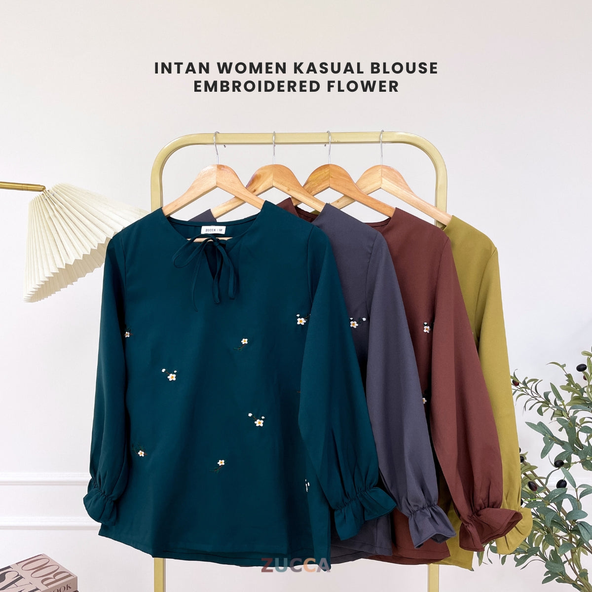 ZUCCA INTAN WOMEN KASUAL BLOUSE SULAMAN BUNGA - MA116