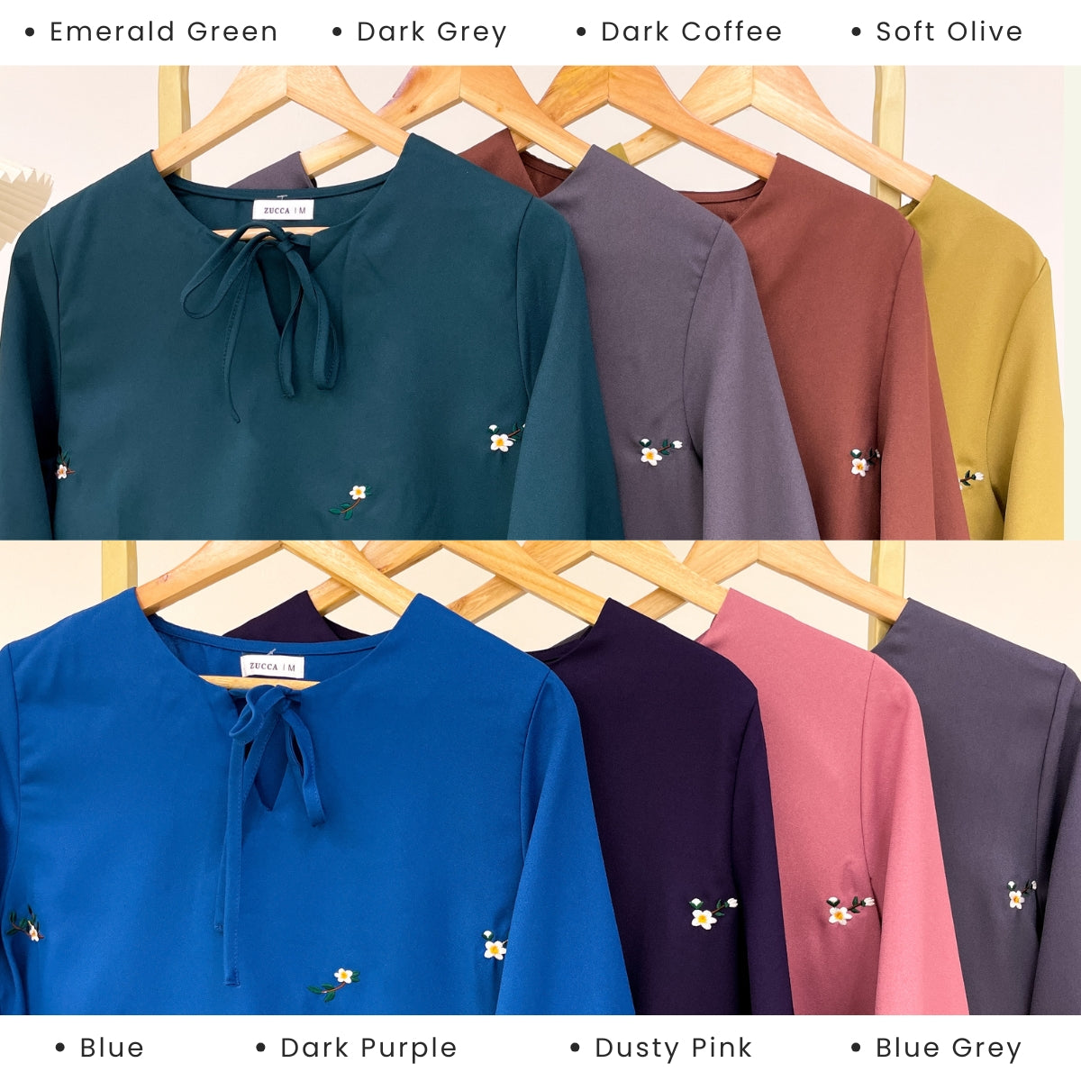 ZUCCA INTAN WOMEN KASUAL BLOUSE SULAMAN BUNGA - MA116