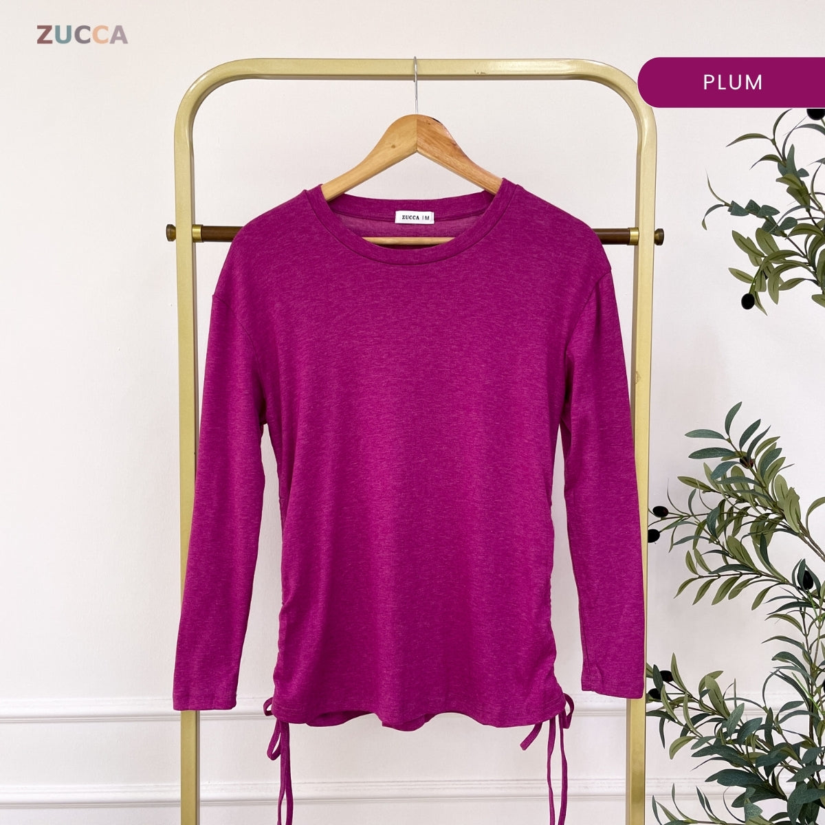 ZUCCA AVIANA RUCHED DRAWSTRING KASUAL WOMEN BLOUSE - MA121