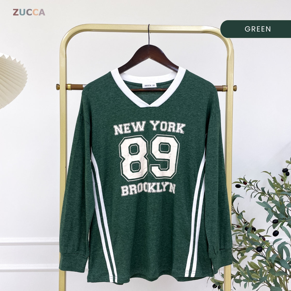 ZUCCA HAMIMA WOMEN KASUAL SHIRT V NECK LONG SLEEVE-MA122