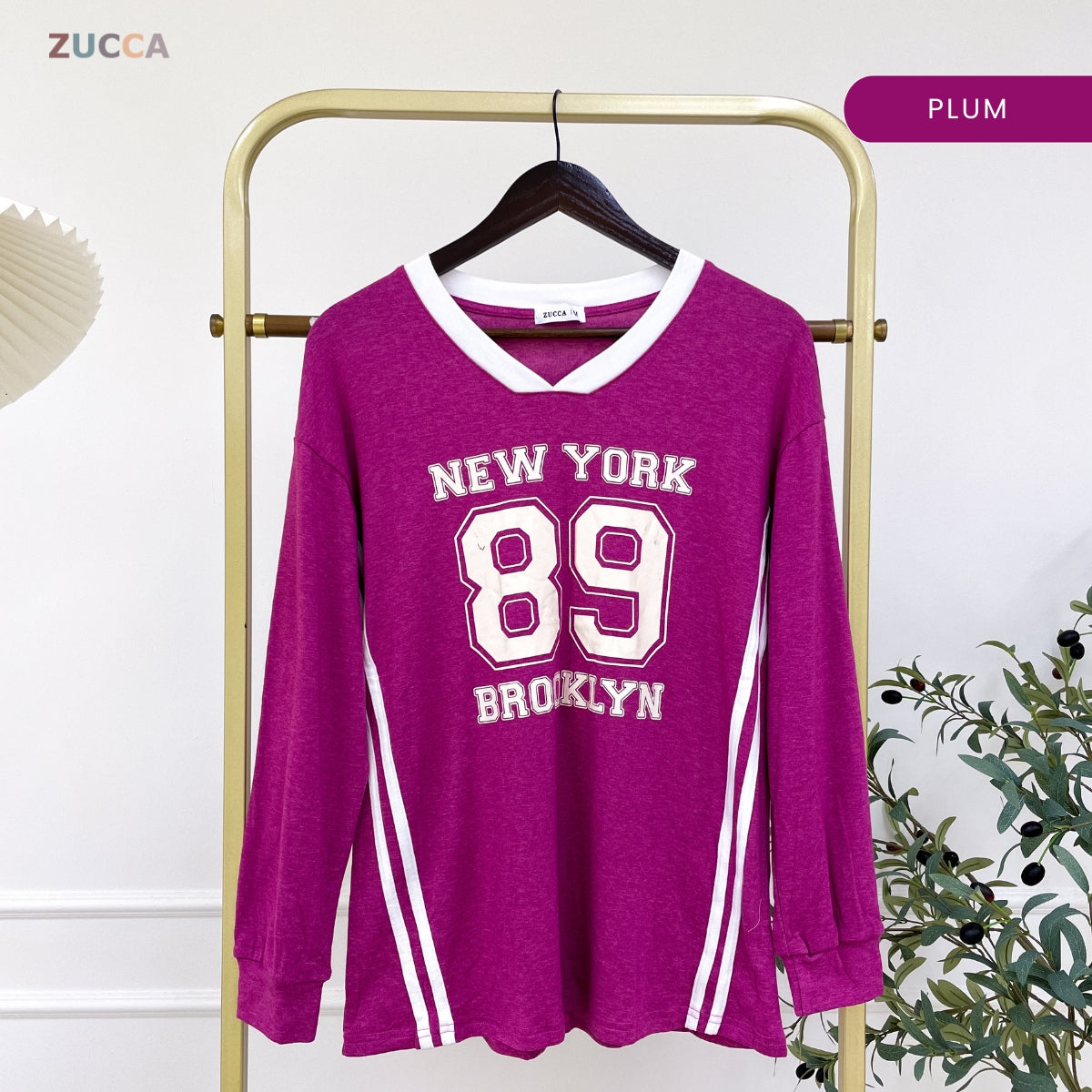 ZUCCA HAMIMA WOMEN KASUAL SHIRT V NECK LONG SLEEVE-MA122