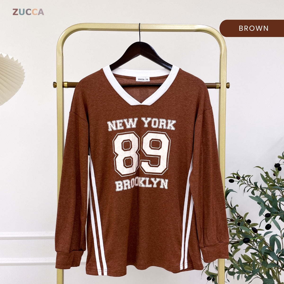 ZUCCA HAMIMA WOMEN KASUAL SHIRT V NECK LONG SLEEVE-MA122