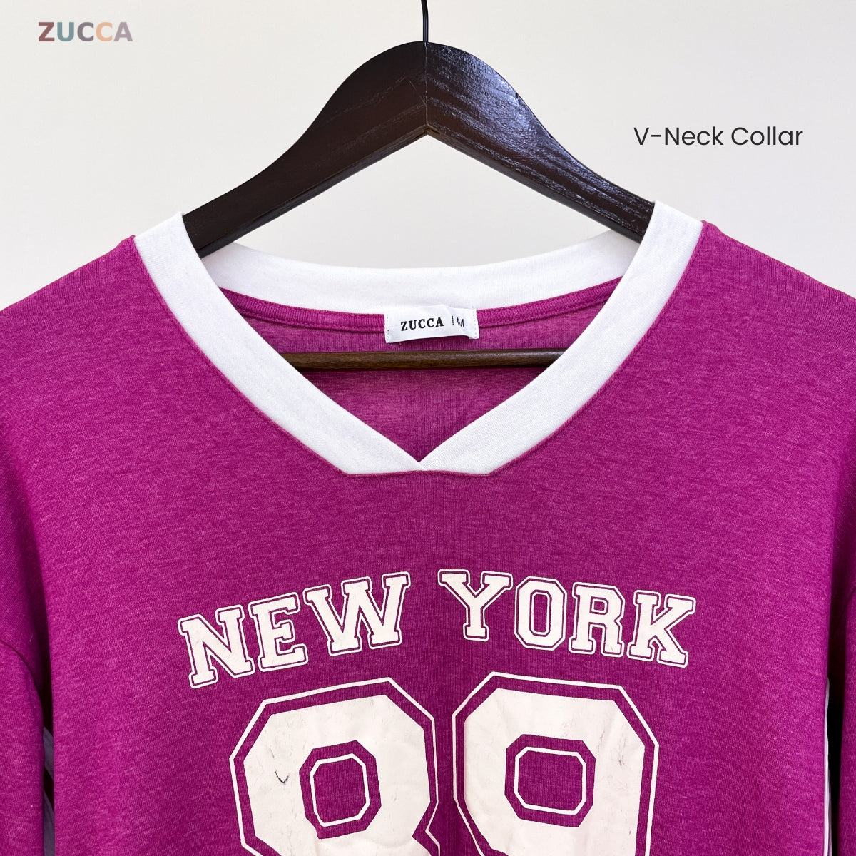 ZUCCA HAMIMA WOMEN KASUAL SHIRT V NECK LONG SLEEVE-MA122