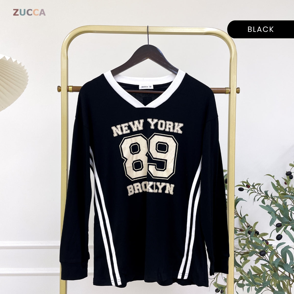 ZUCCA HAMIMA WOMEN KASUAL SHIRT V NECK LONG SLEEVE-MA122