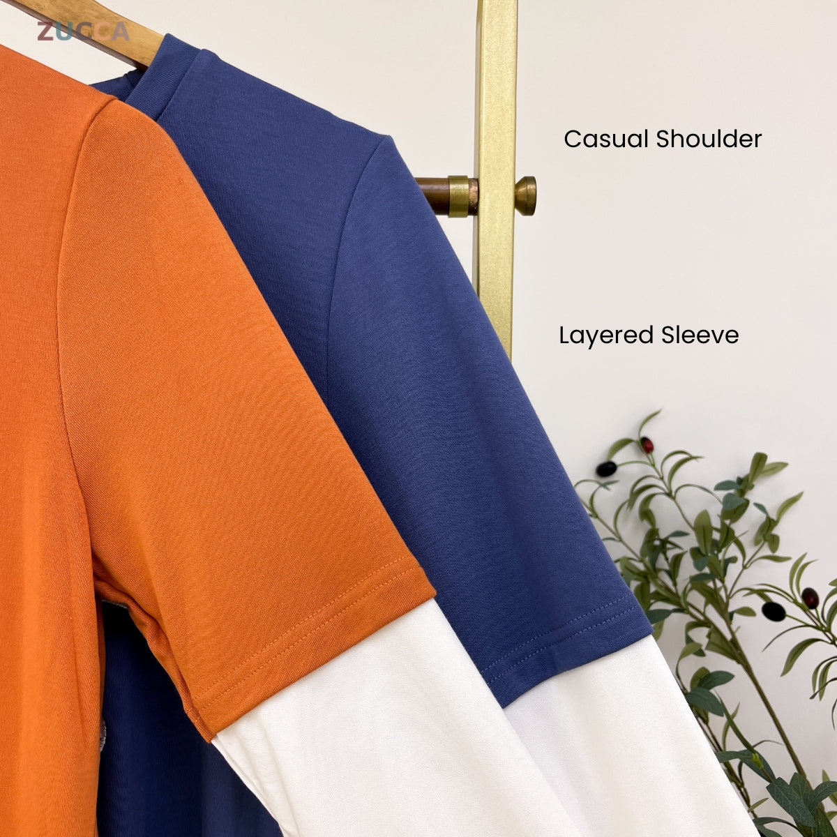 ZUCCA SENROSE KASUAL WOMEN SHIRT LAYERED SLEEVE - MA125