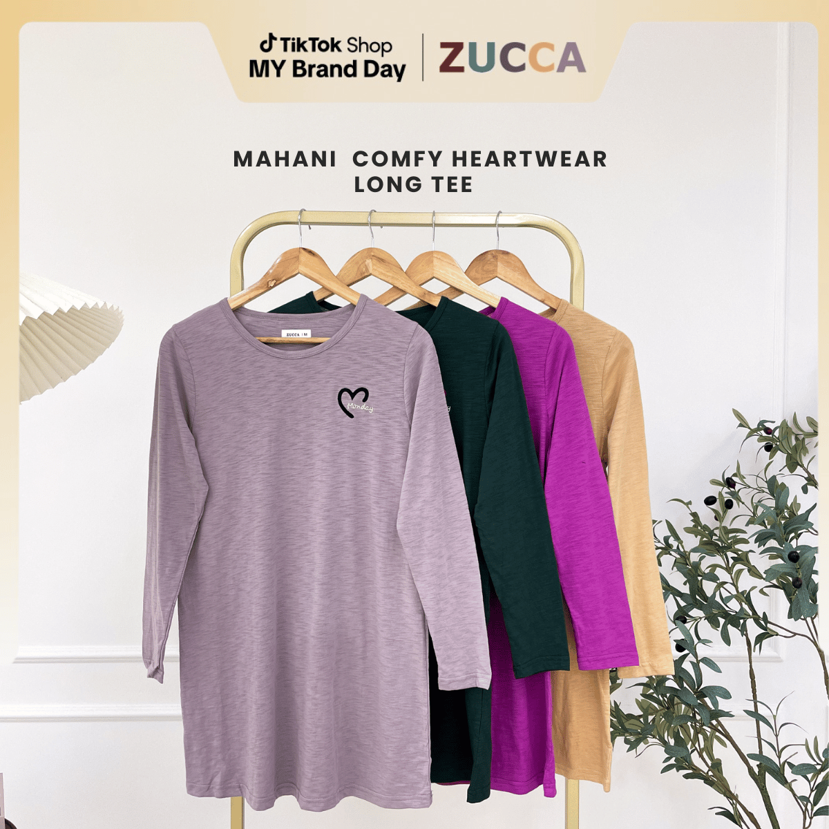 ZUCCA MAHANI COMFY HEARTWEAR LONG TEE-MA130