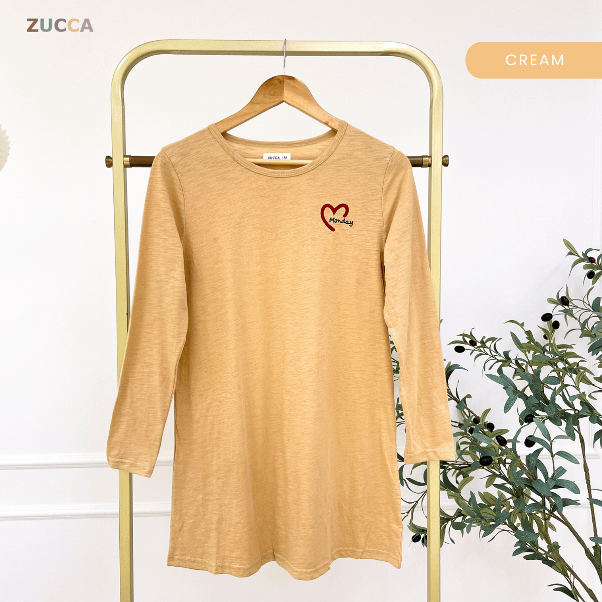 ZUCCA MAHANI COMFY HEARTWEAR LONG TEE-MA130
