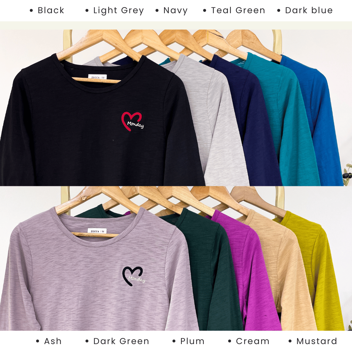 ZUCCA MAHANI COMFY HEARTWEAR LONG TEE-MA130