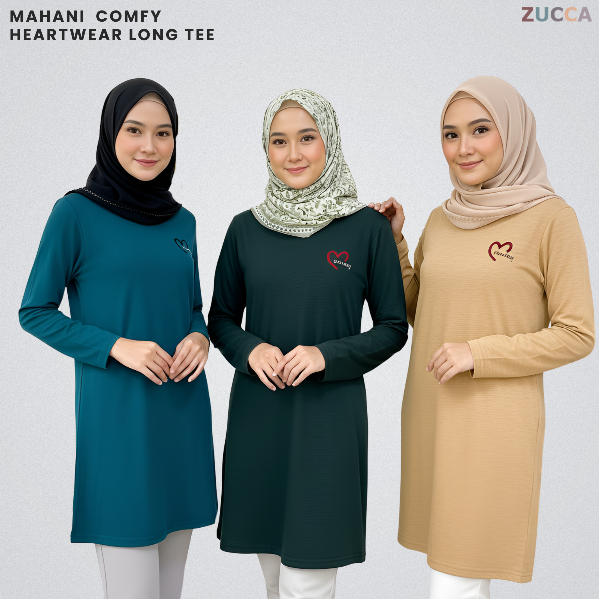 ZUCCA MAHANI COMFY HEARTWEAR LONG TEE-MA130