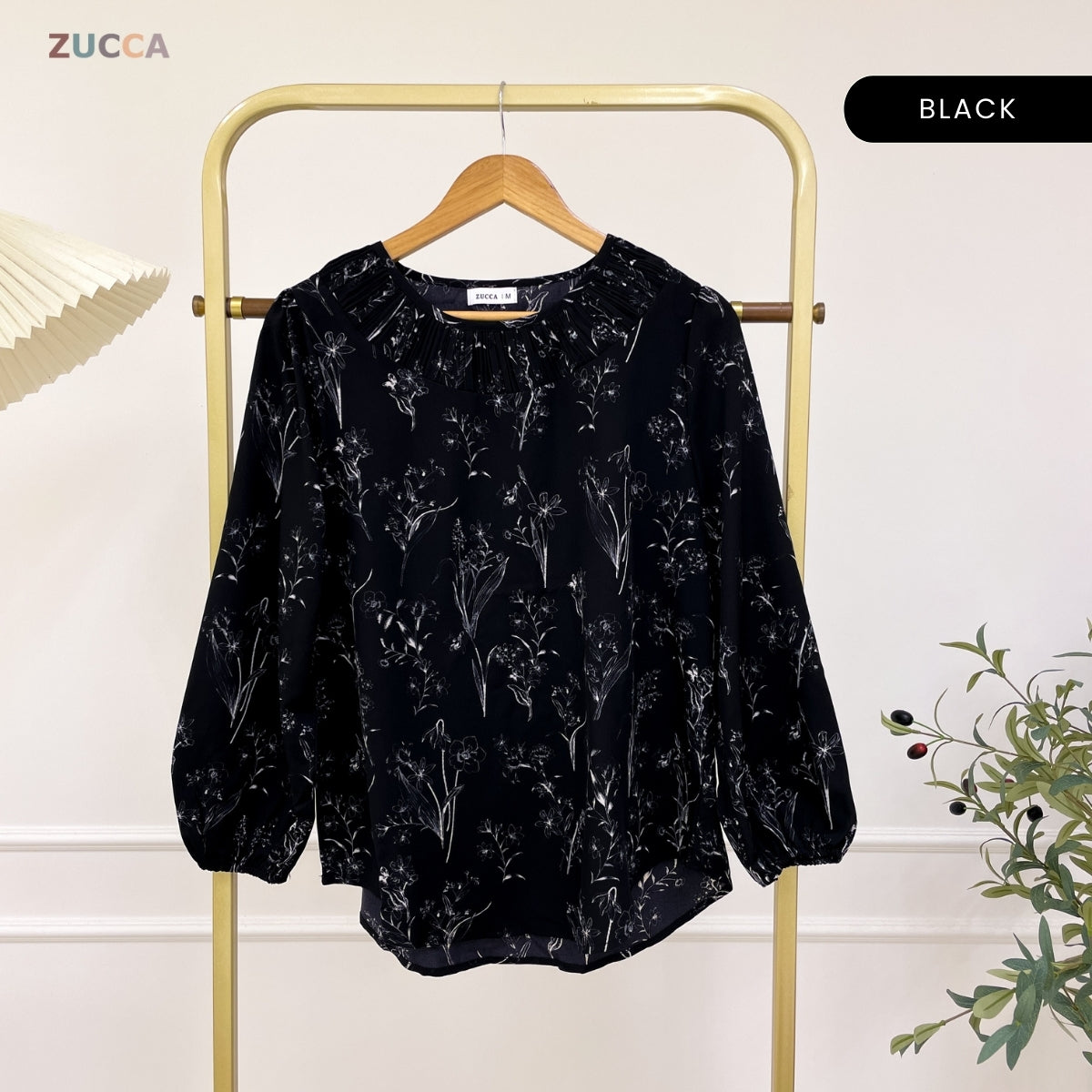 ZUCCA ASYIQIN BLOUSE PEREMPUAN KASUAL FLORAL DESIGN - MA136