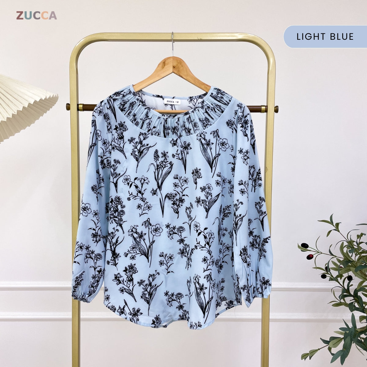 ZUCCA ASYIQIN BLOUSE PEREMPUAN KASUAL FLORAL DESIGN - MA136