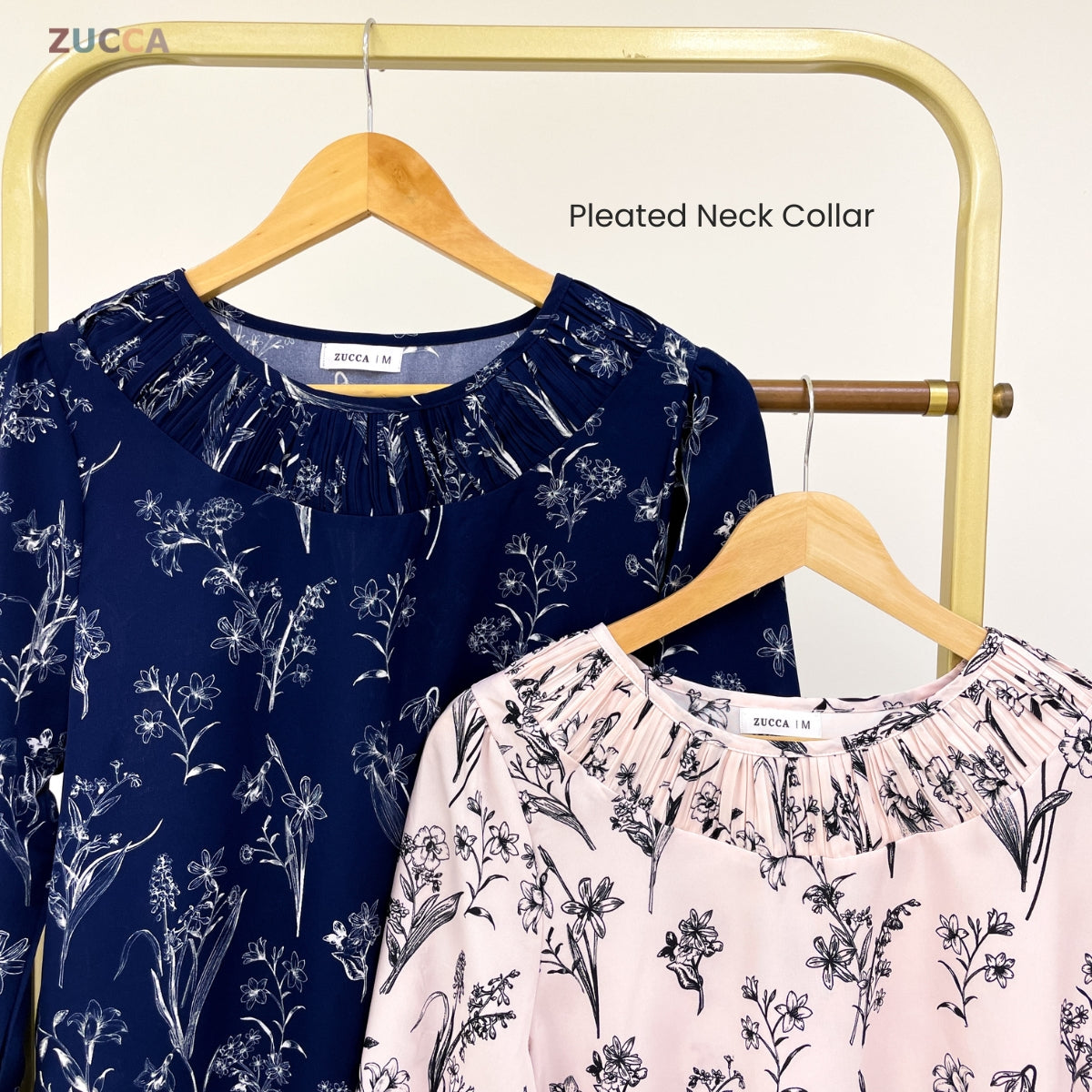 ZUCCA ASYIQIN BLOUSE PEREMPUAN KASUAL FLORAL DESIGN - MA136