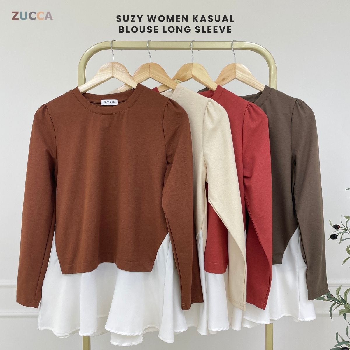 ZUCCA SUZY WOMEN KASUAL BLOUSE LONG SLEEVE - MA137