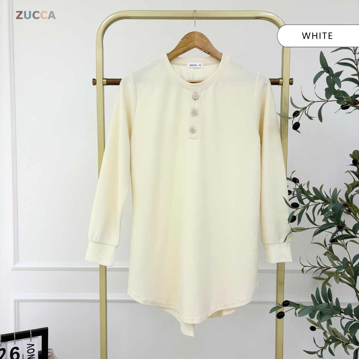 ZUCCA RIZQIN KASUAL MUSLIMAH PLAIN LONG BLOUSE - MA139