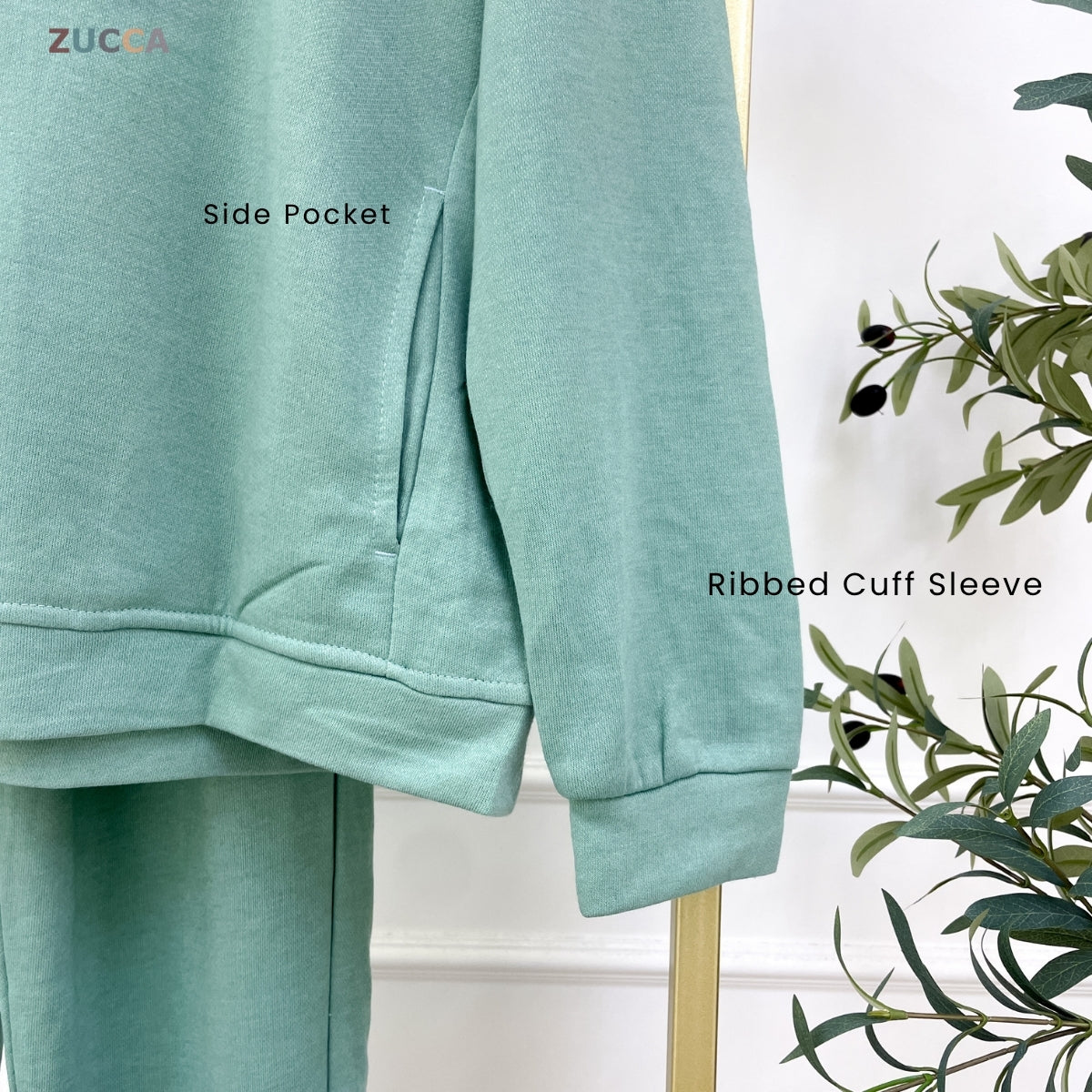 ZUCCA NATALIA WOMEN SWEATSHIRT SET TOP PANTS - MAC1001