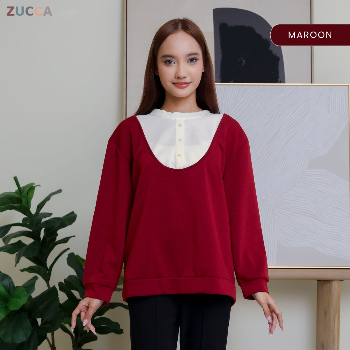 ZUCCA JUNNY DOLCE PULLOVER MODEST LOOK - DM286