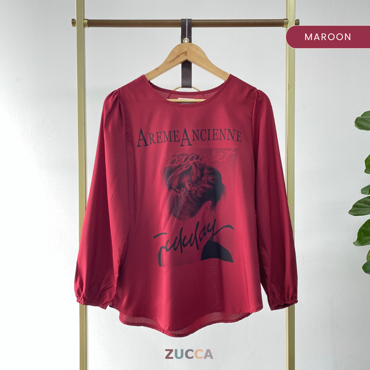 ZUCCA RUKA BLOUSEWANITA BERCORAK GRAFIK - MA065