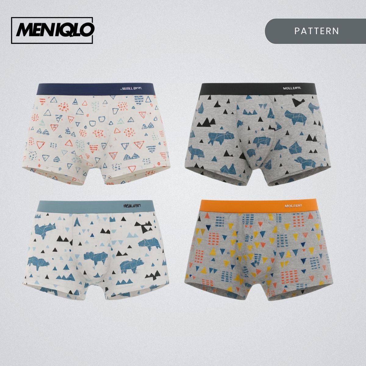 MENIQLO BOXER MEN BREATHABLE SOFT COTTON SAIZ M-5XL- MAU001 MAU002