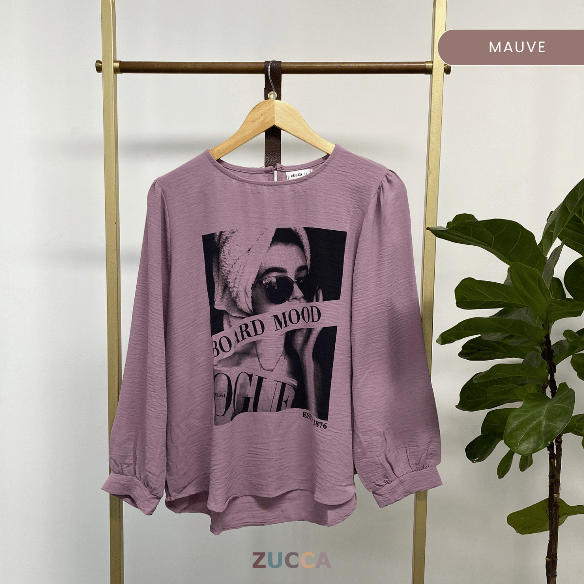 ZUCCA NAYANA BLOUS WANITA COTTON CEY BERCETAK - DM110