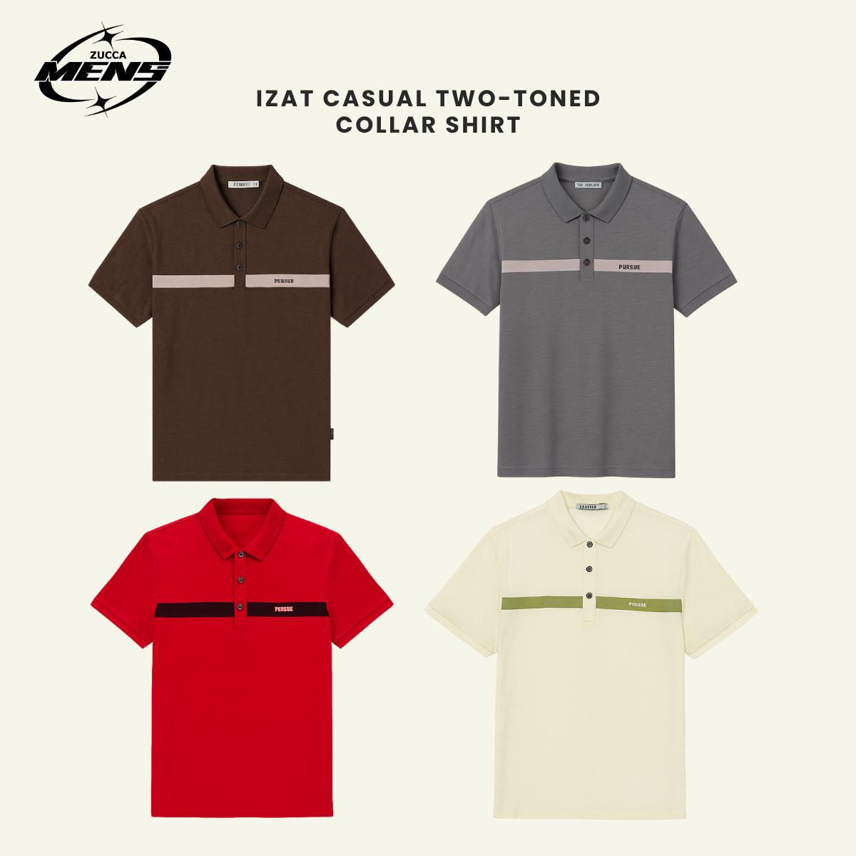 ZUCCA IZAT CASUAL TWO-TONED COLLAR SHIRT - MC1015 BAJU LELAKI