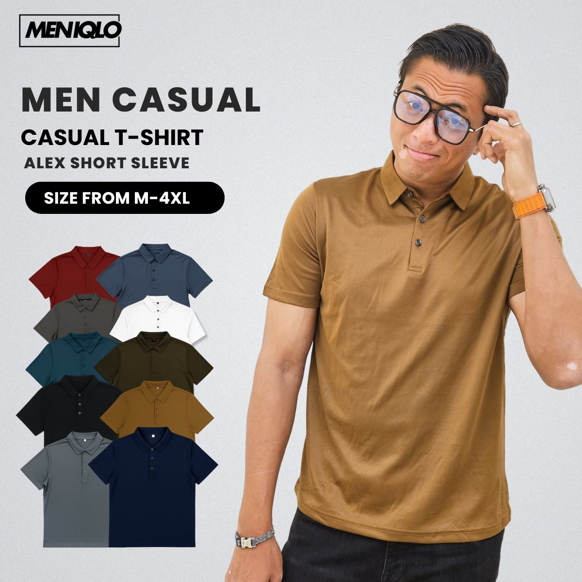 ZUCCA ALEX CASUAL COLLAR MEN T-SHIRT - MC1020 BAJU LELAKI