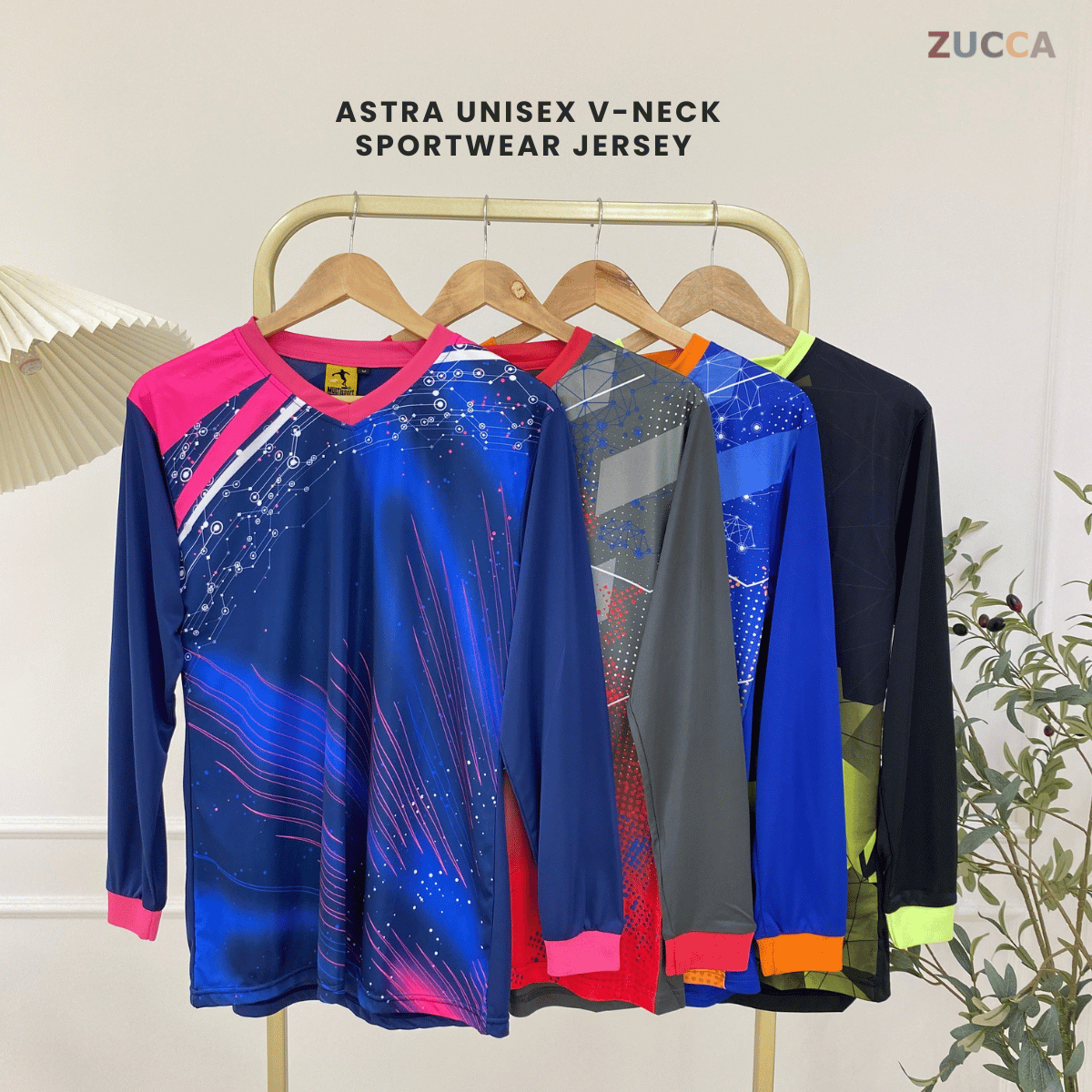 ZUCCA ASTRA UNISEX V-NECK SPORTWEAR JERSEY-MC1021