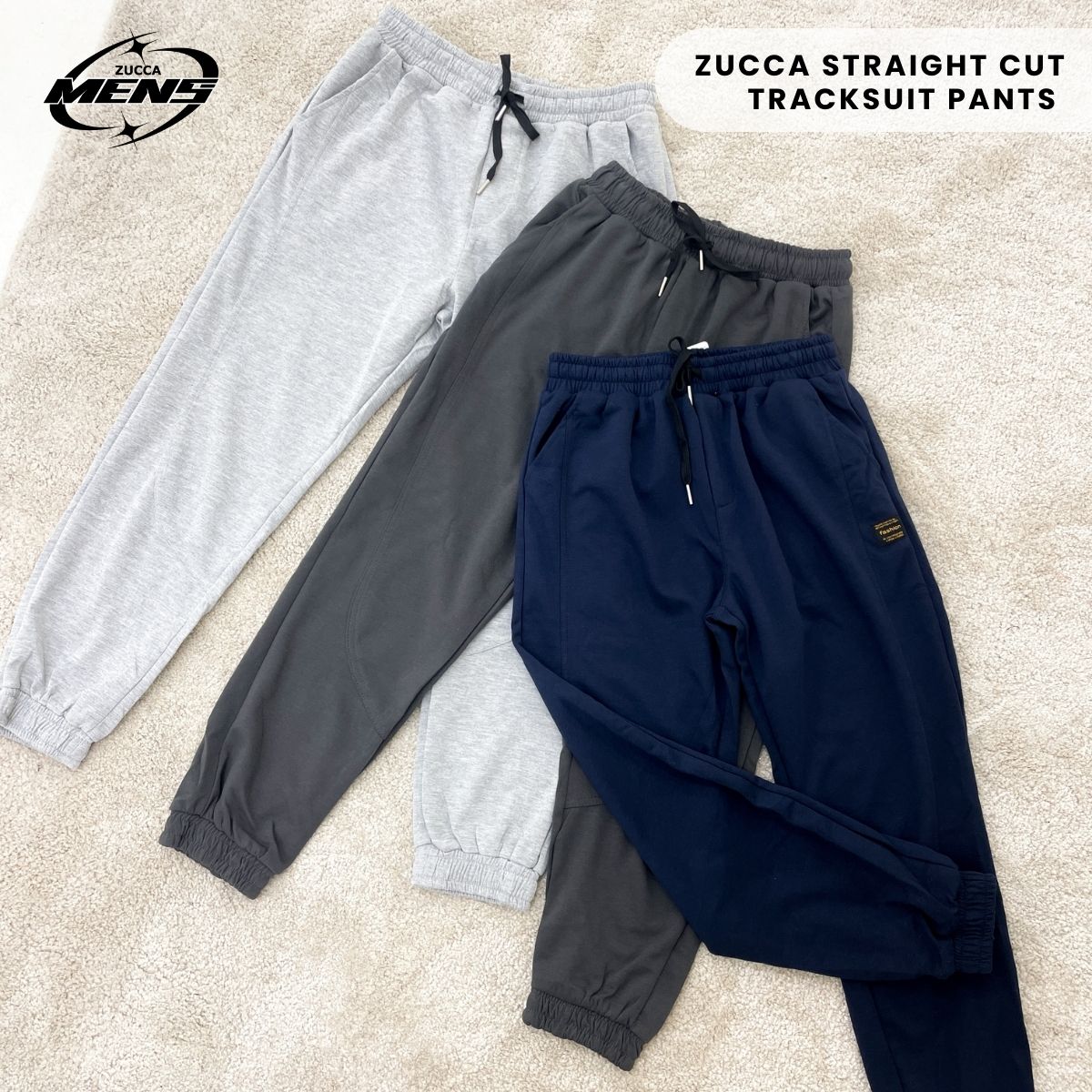 ZUCCA SELUAR TREK SUKAN LATIHAN M-4XL STRAIGHT CUT TRAINING PANTS TRACKSUIT - MCP2002