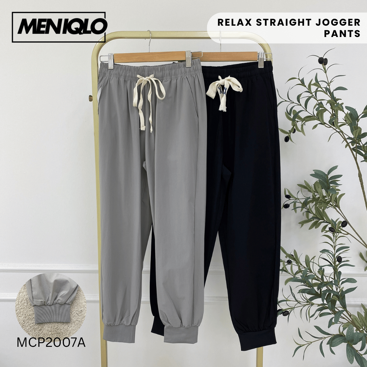MENIQLO EMIR RELAX STRAIGHT JOGGER PANTS MCP2007