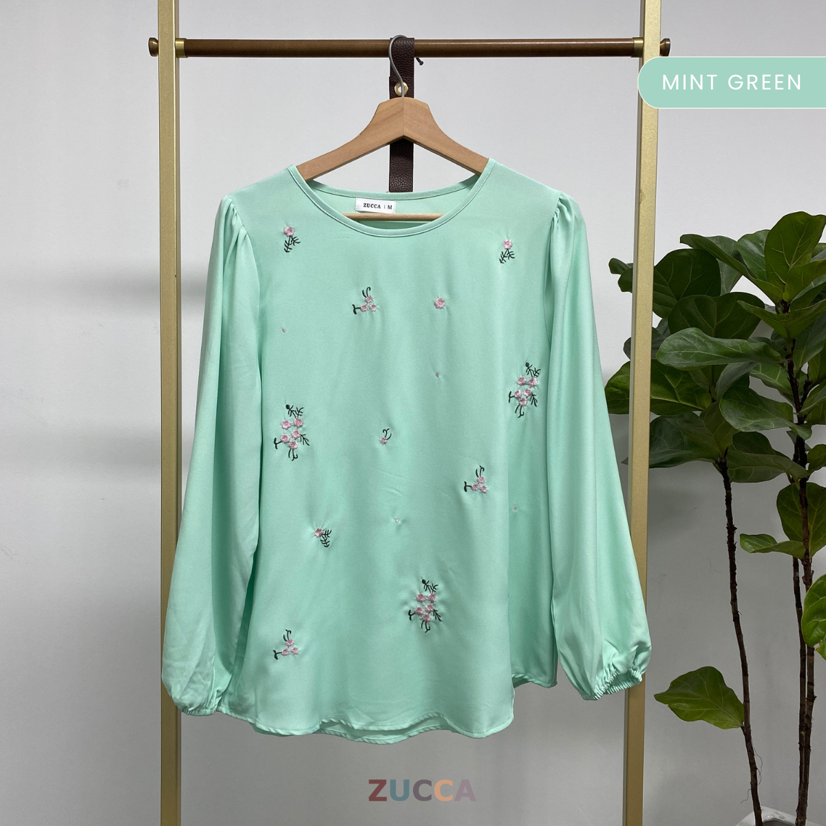 ZUCCA MIRZA FLORAL EMBROIDERY STITCH WOMEN BLOUSE - MA034