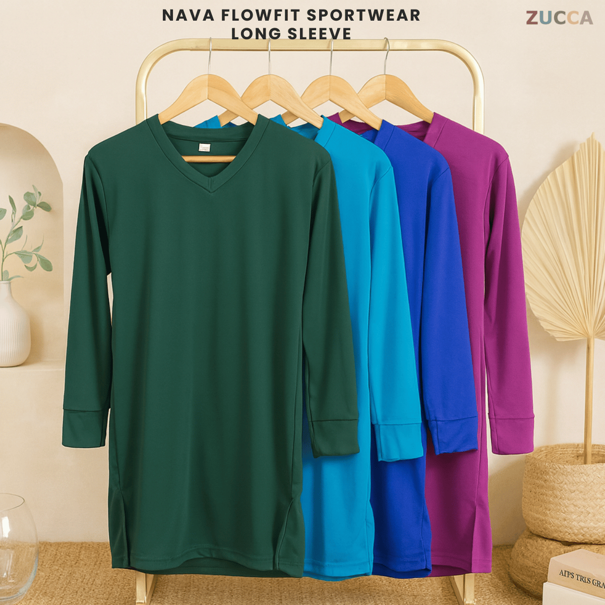 ZUCCA NAVA FLOWFIT SPORTWEAR LONG SLEEVE-MS007(PLUS SIZE)