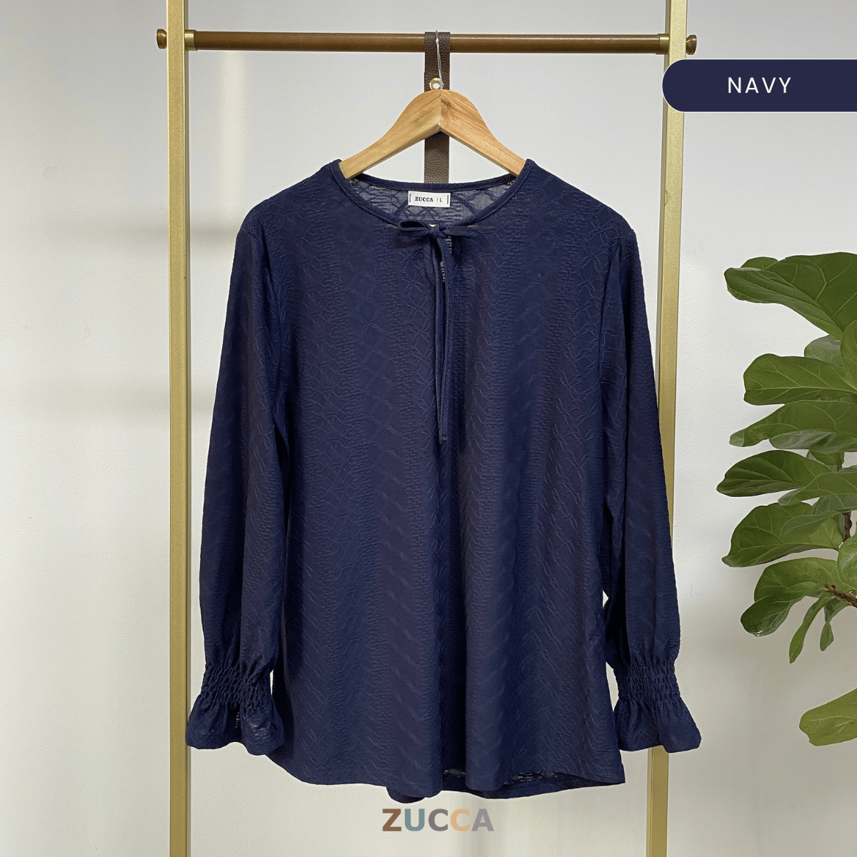 ZUCCA ANAIS BLOUS JACQUARD BERTEKSTUR - DM271