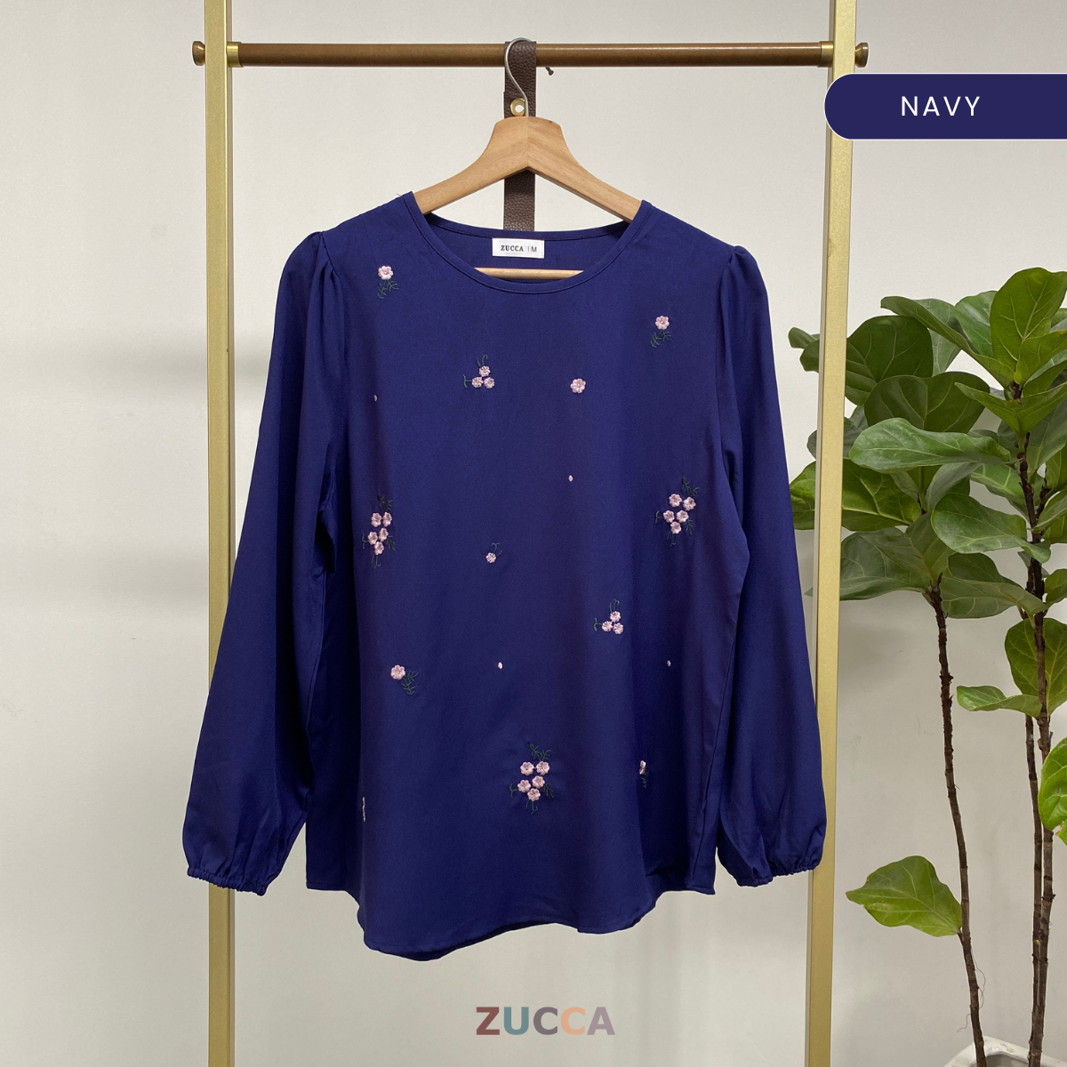ZUCCA MIRZA FLORAL EMBROIDERY STITCH WOMEN BLOUSE - MA034