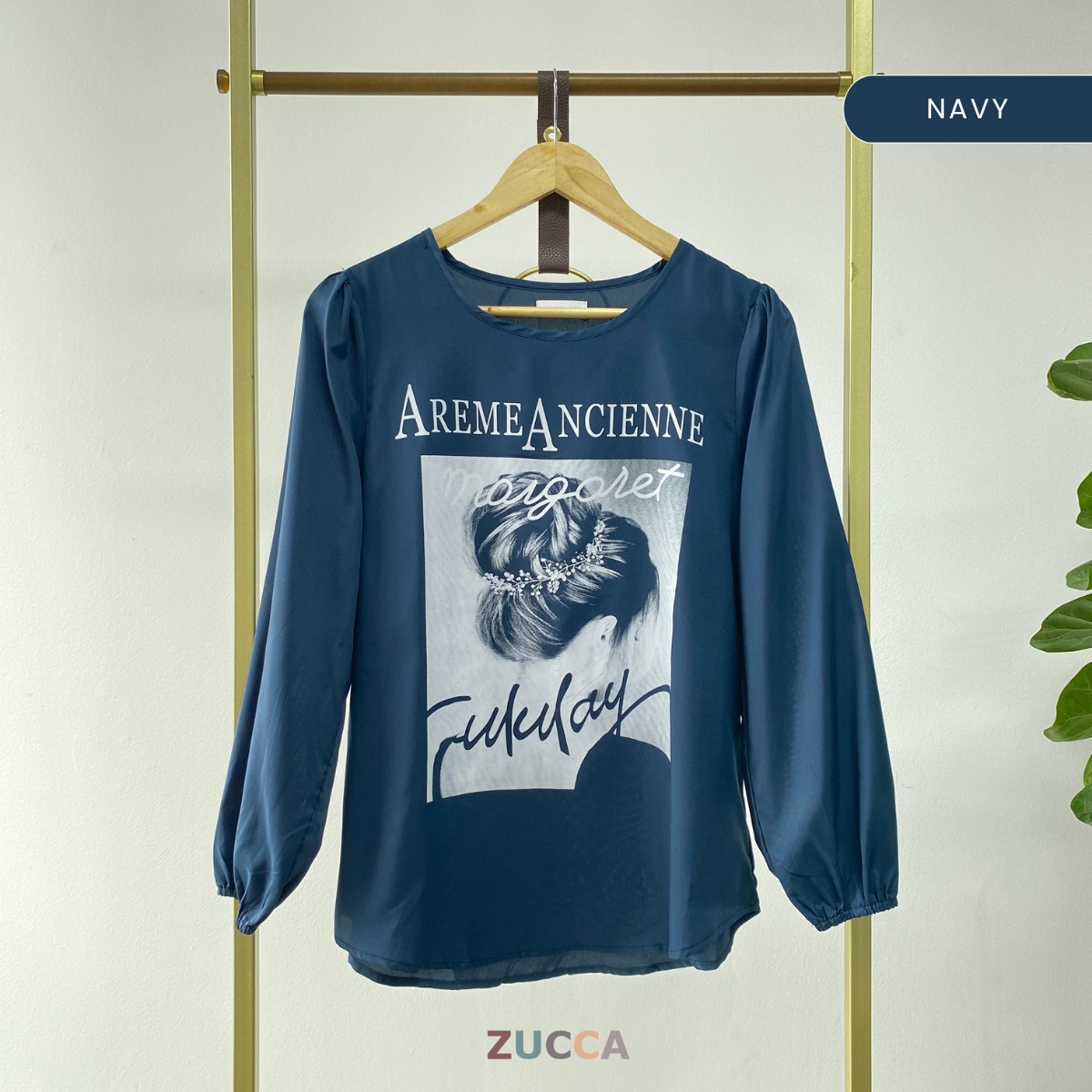 ZUCCA RUKA BLOUSEWANITA BERCORAK GRAFIK - MA065