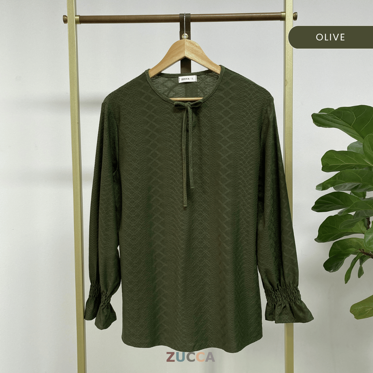 ZUCCA ANAIS BLOUS JACQUARD BERTEKSTUR - DM271