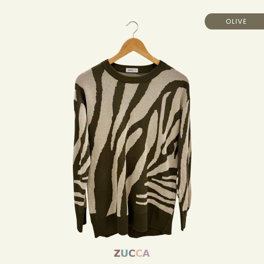 ZUCCA HENRY KOREA STYLE BAGGY COMFY KNITWEAR LABUH - DM190 SWEARSHIRT