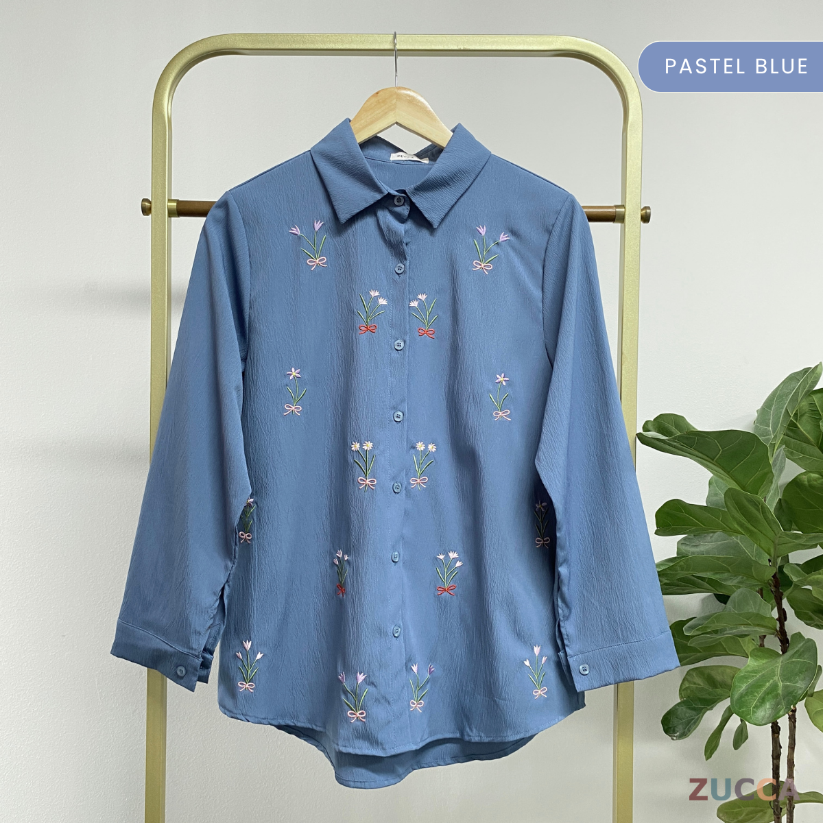 ZUCCA ALYANI BLAUS WANITA SULAMAN BUNGA - DM243 BAJU WANITA