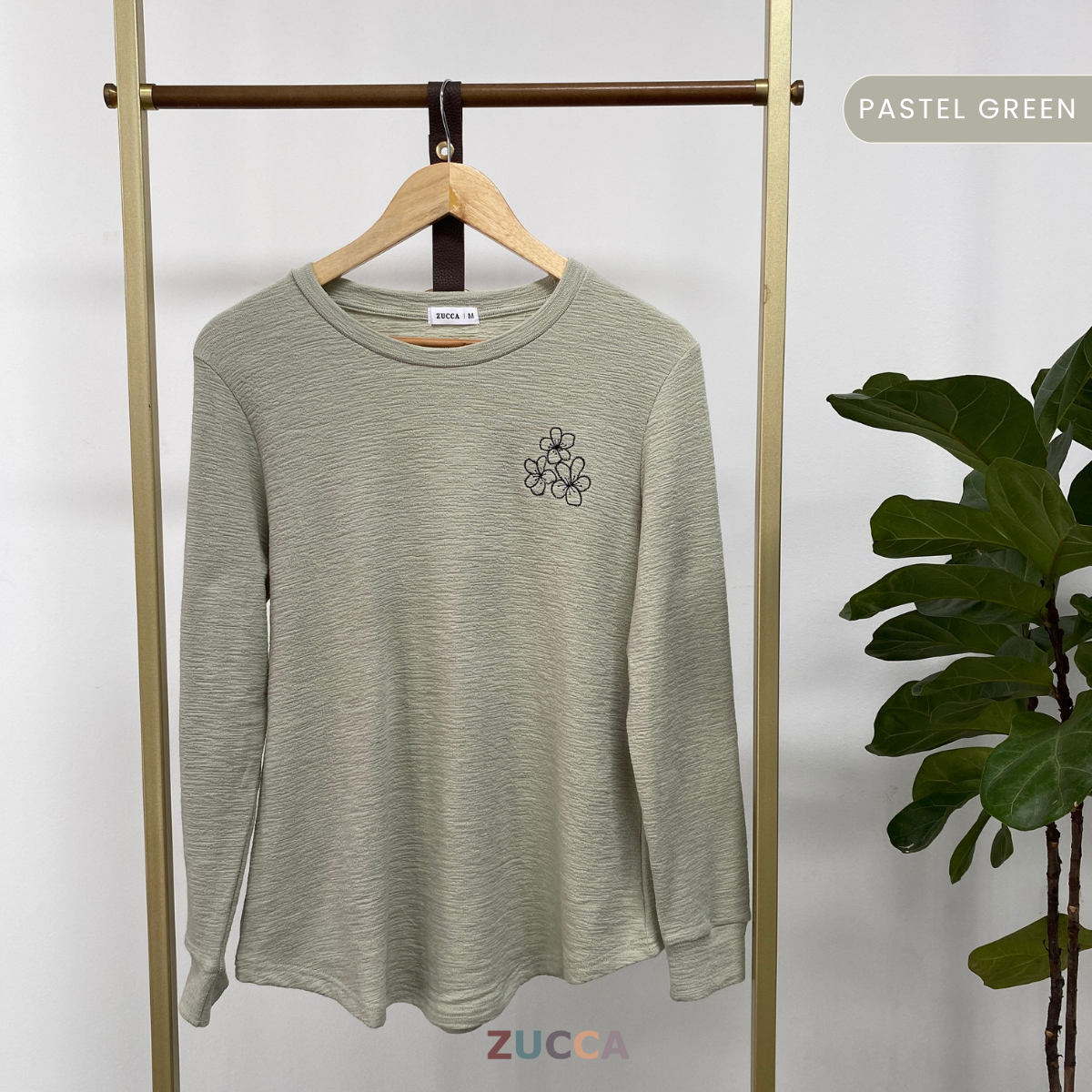 ZUCCA HERMA SOFT KNIT EMBROIDERY SHIRT - MA048