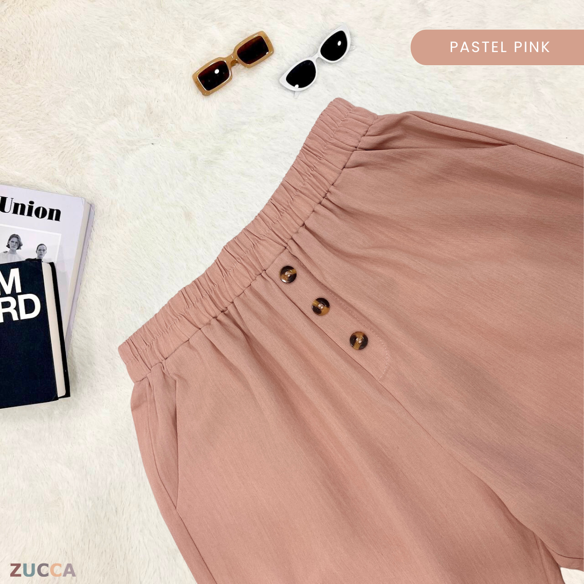 ZUCCA CARLOS BUTTON STRAIGHT PANTS KOREAN STYLE - DM025