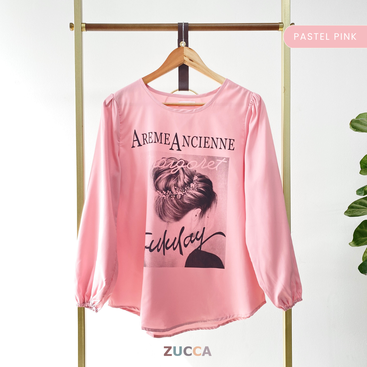 ZUCCA RUKA BLOUSEWANITA BERCORAK GRAFIK - MA065