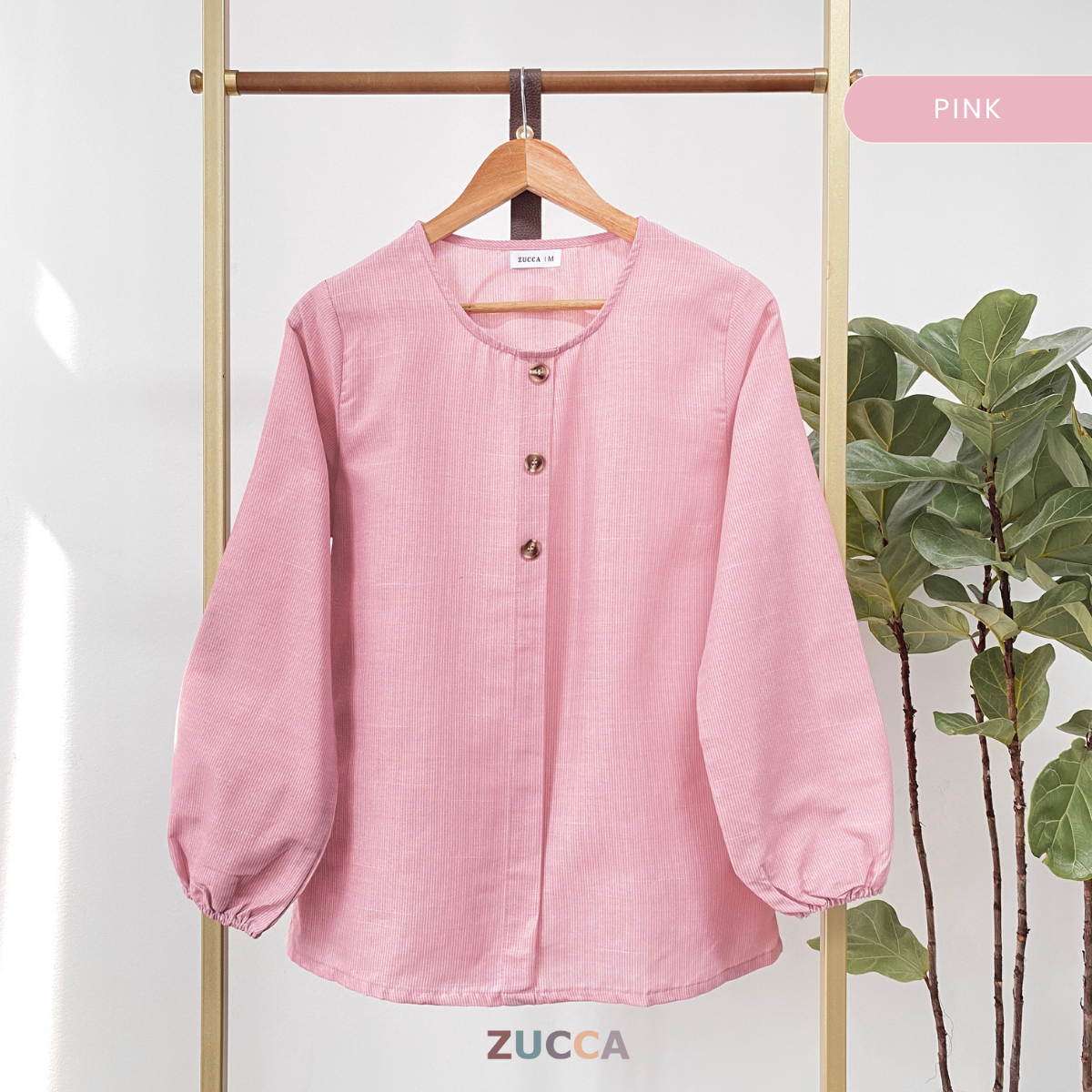 ZUCCA ELARA MINIMALIST FRONT BUTTON DETAIL BLOUSE - MA053
