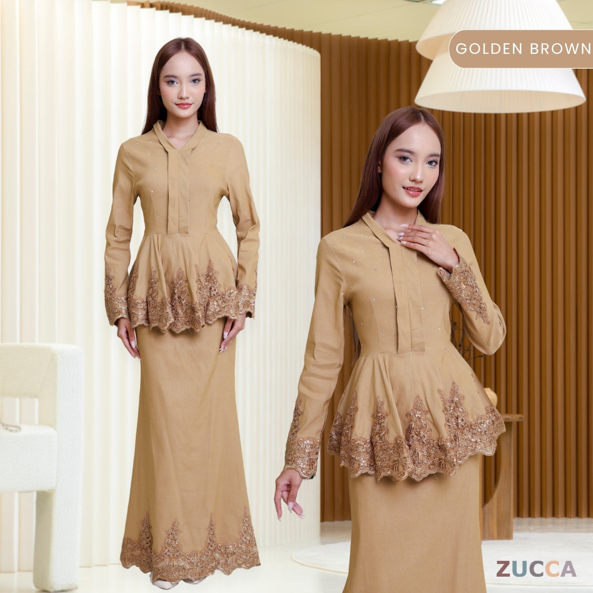ZUCCA SOFEA WOMEN PEPLUM PEARL KURUNG - PL003