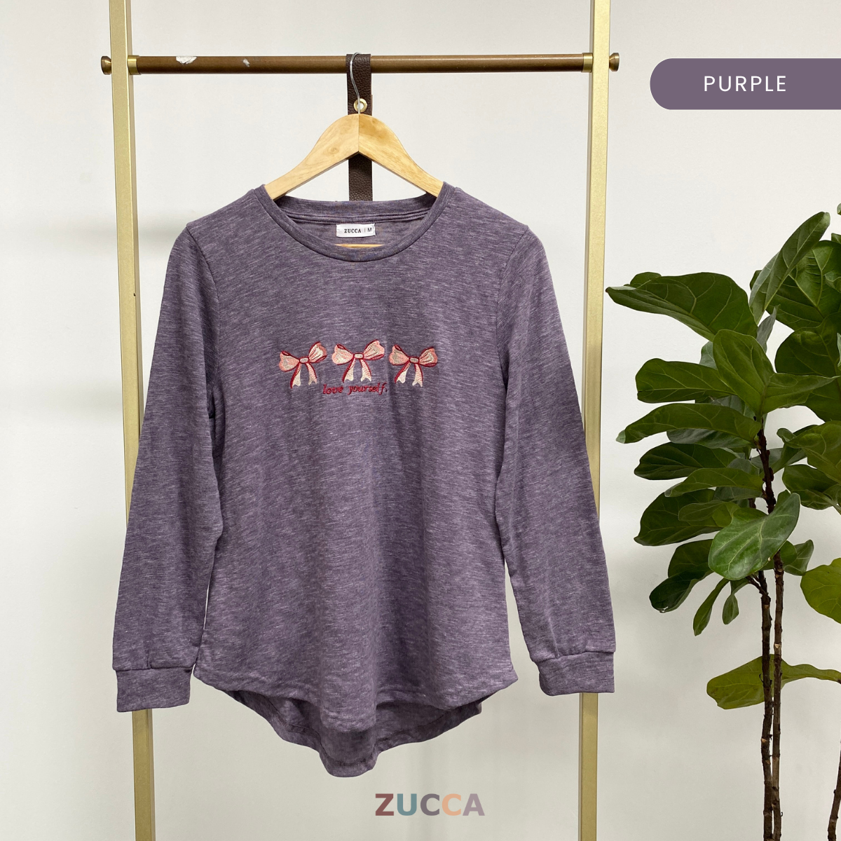 ZUCCA ATIQAH SOFT KNIT BOW EMBROIDERY SHIRT - MA028A