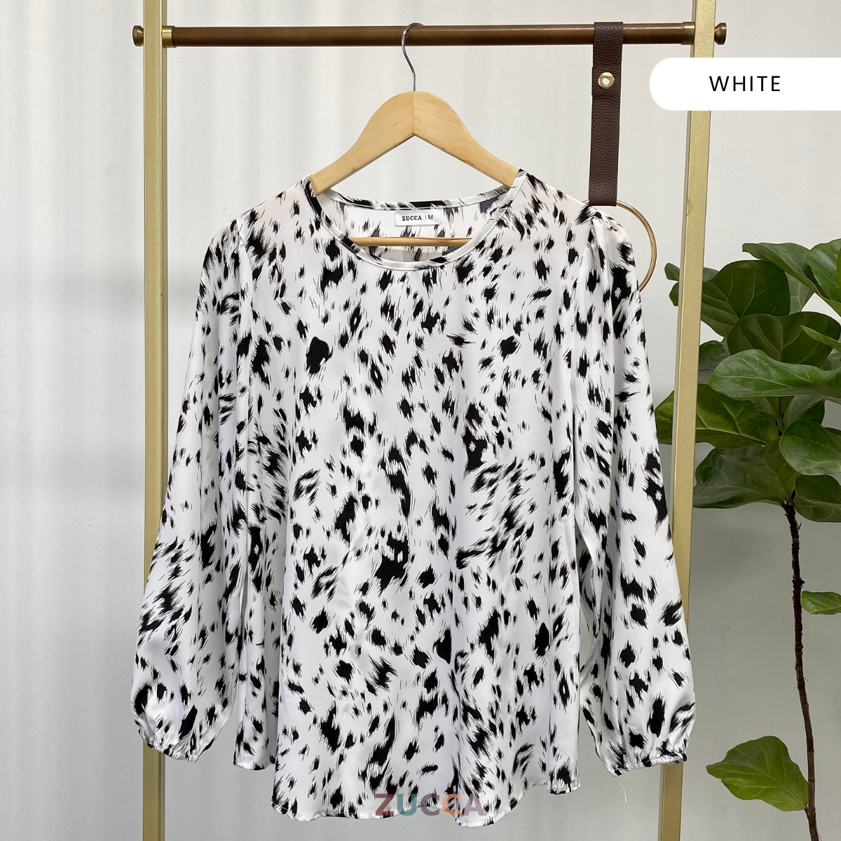 ZUCCA AVIRA ABSTRACT PRINT WOMEN BLOUSE - MA045
