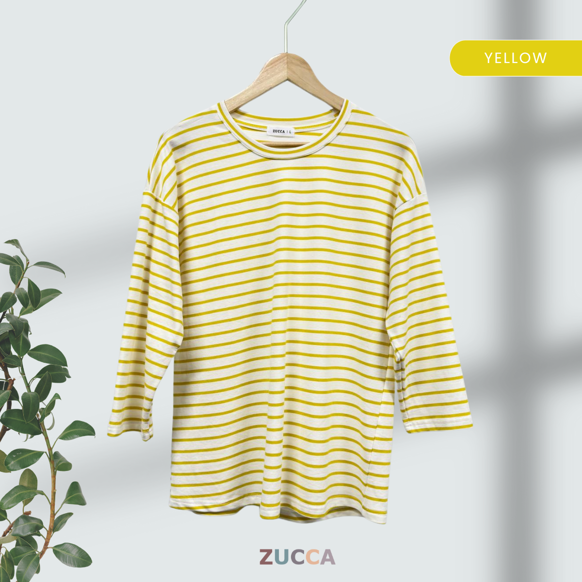 ZUCCA SARI OVERSIZED STRIPED KNIT SHIRT - MA031 DROP SHOULDER LOOSE STYLE